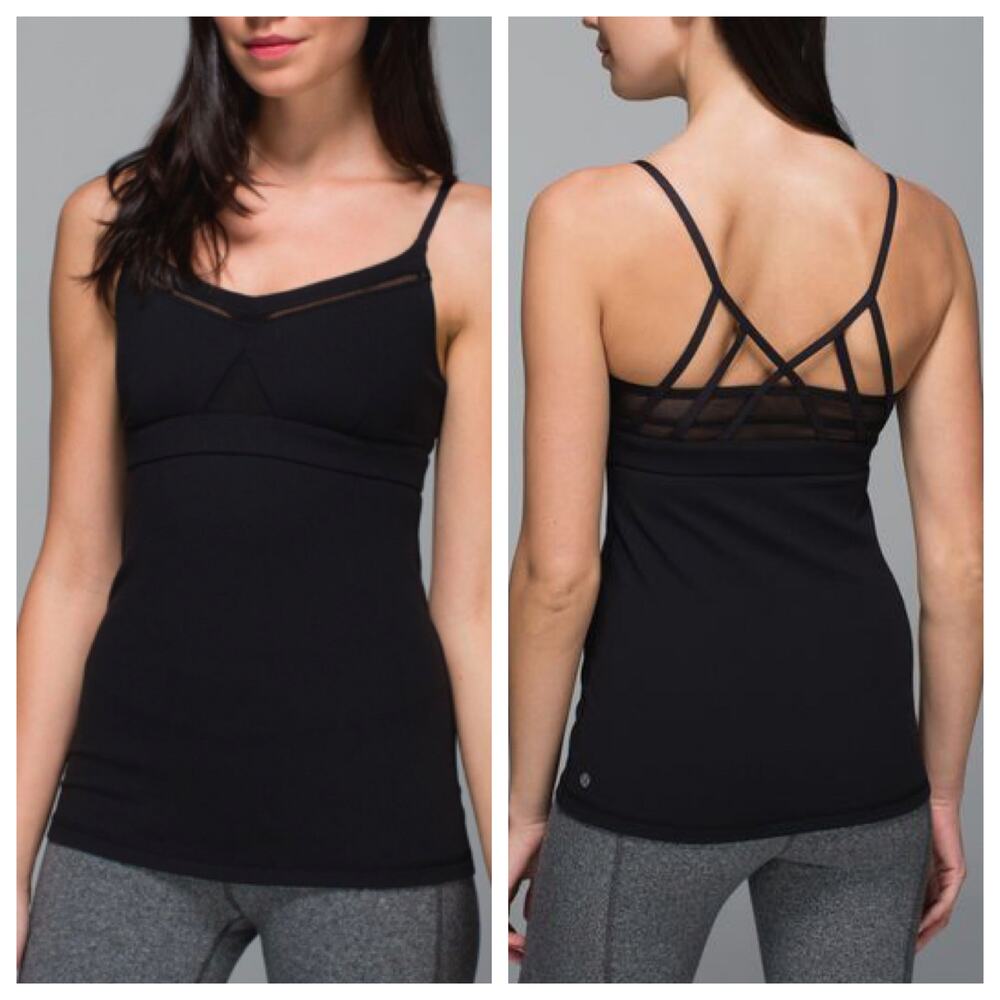 Lululemon Black Just Breathe Tank Top Size 6 - Picture 2 of 6